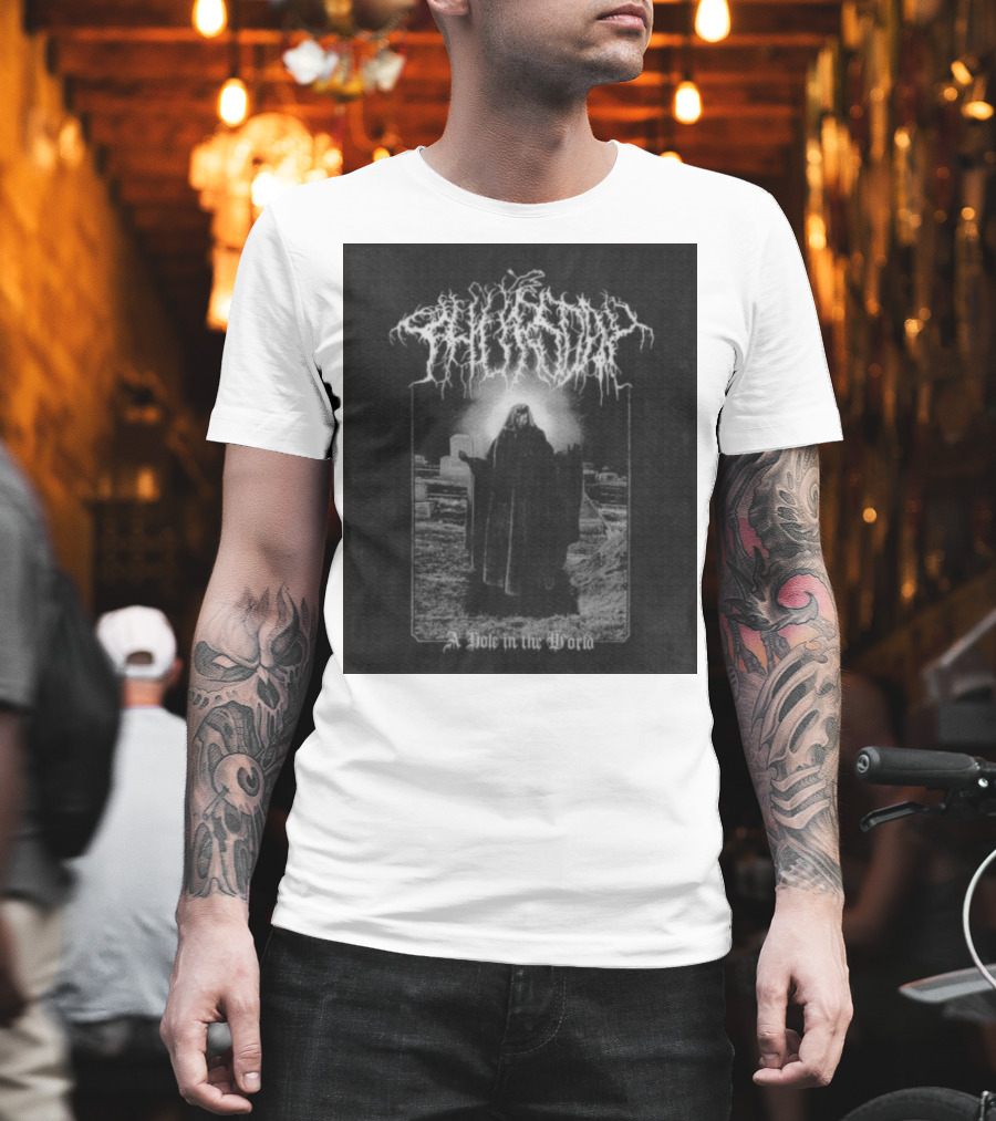 Thursday A Hole In The World Mysterious Cloaked Figure in Cemetery T-Shirt