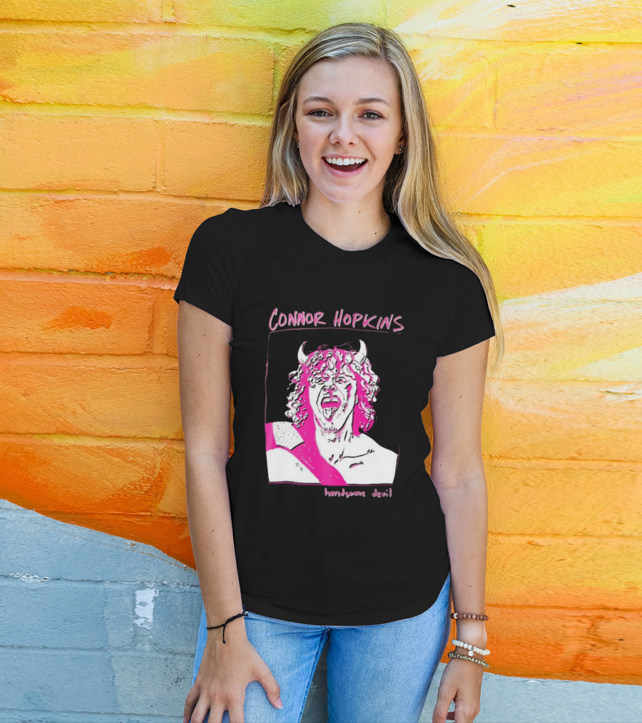 Connor Hopkins Handsome Devil Pink Horned T-Shirt
