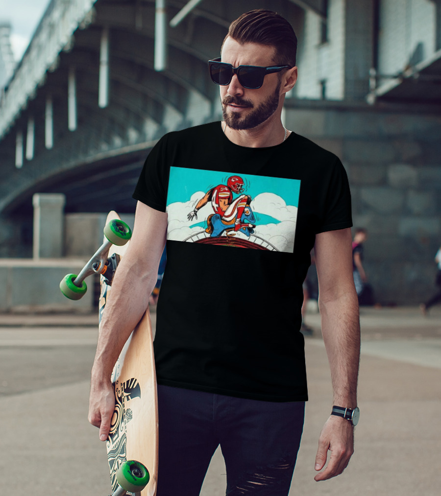 Kansas City Chiefs Vs. Denver Broncos Game-Day Matchup Sky Battle T-Shirt