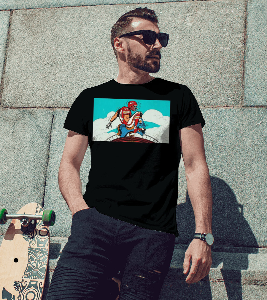 Kansas City Chiefs Vs. Denver Broncos Game-Day Matchup Sky Battle T-Shirt