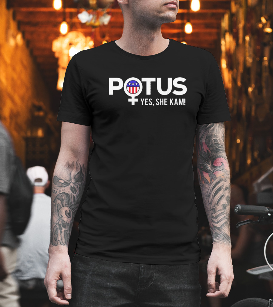 POTUS Yes She Kamala Harris President USA Campaign Iconic T-Shirt