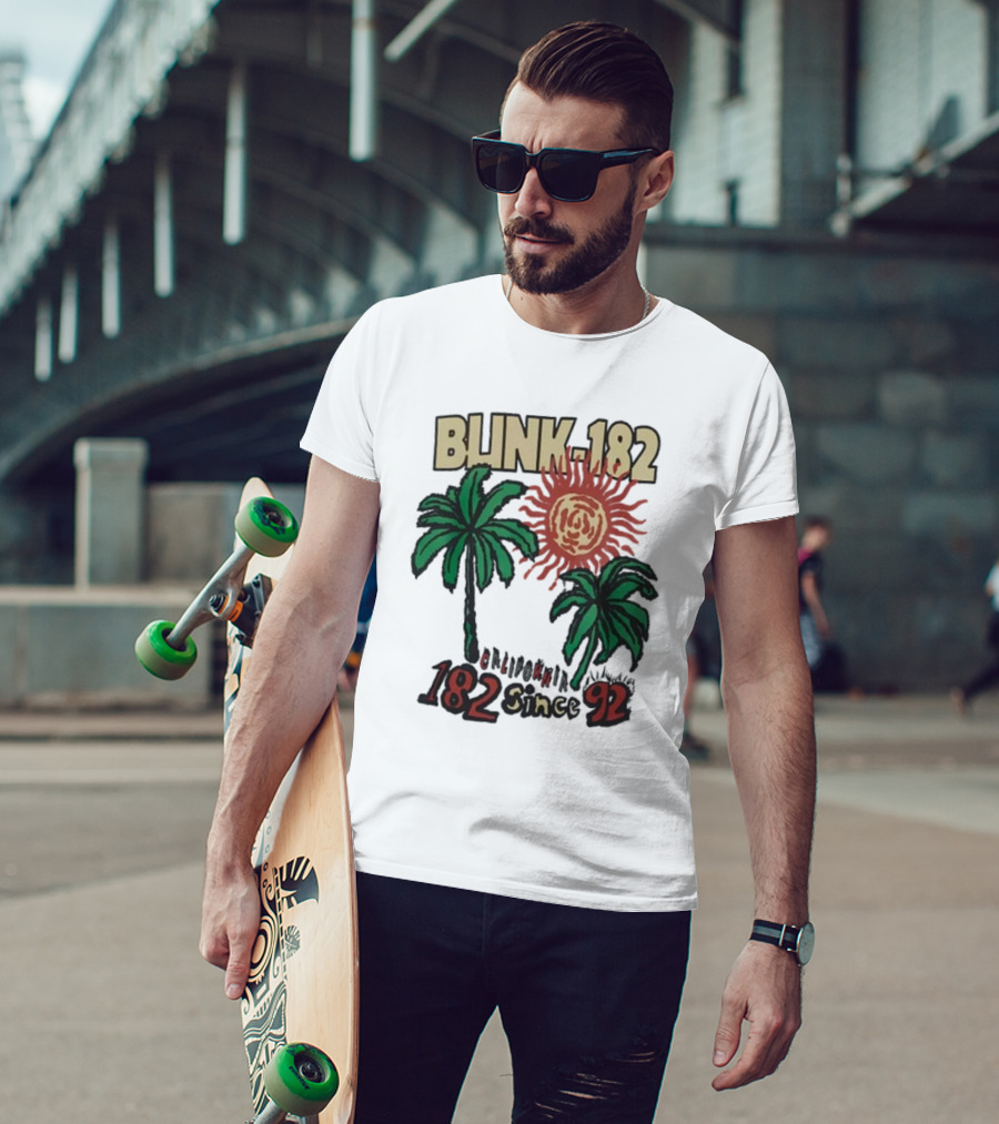 Blink-182 California 182 Since 92 Sun Palm Trees T-Shirt