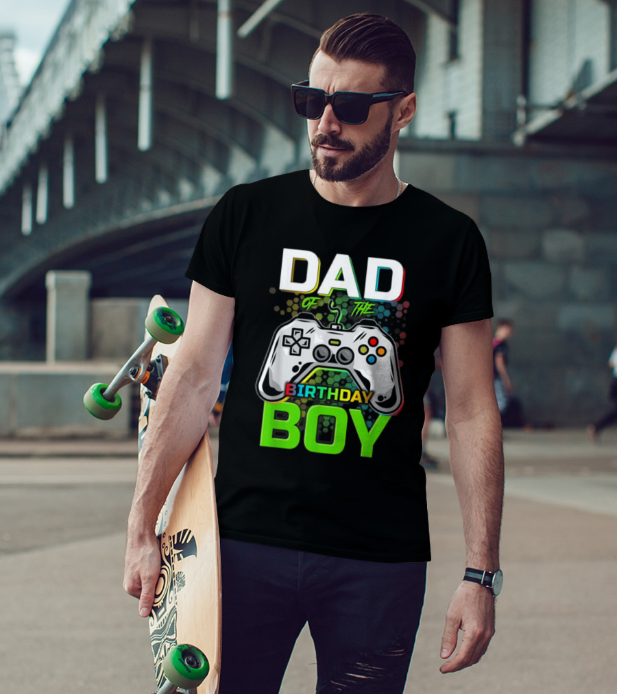 Dad Of The Birthday Boy Funny Gaming Video Gamer T-Shirt