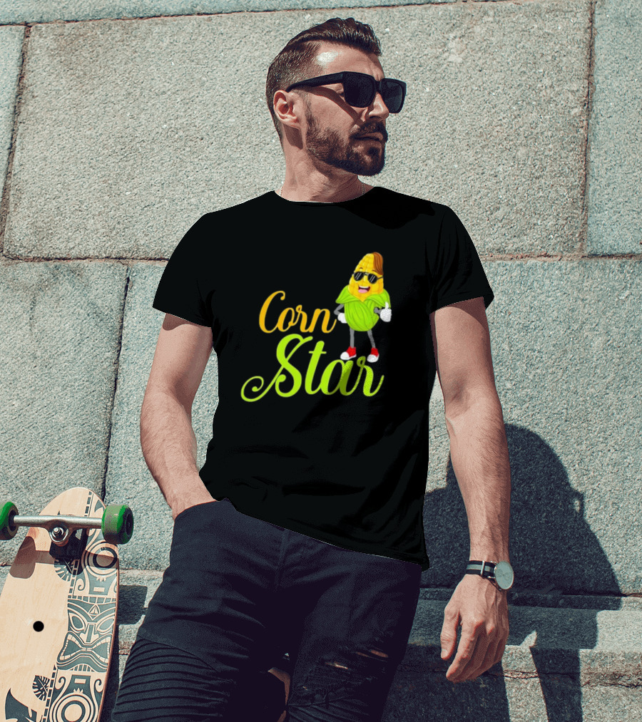 Corn Star Barnyard Harvest Rancher Farming Barn Cattle T-Shirt
