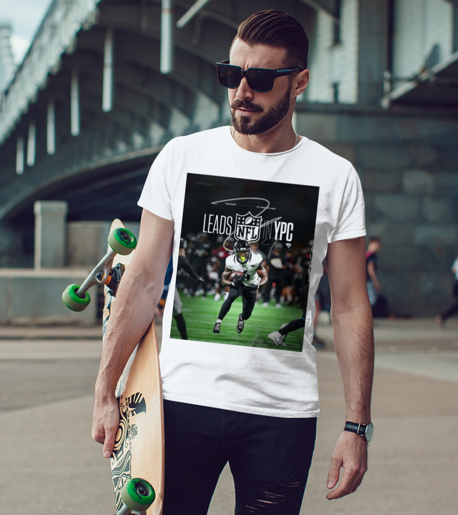 Tank Bigsby Jacksonville Jaguars NFL Leads YPC Signature Football Action T-Shirt