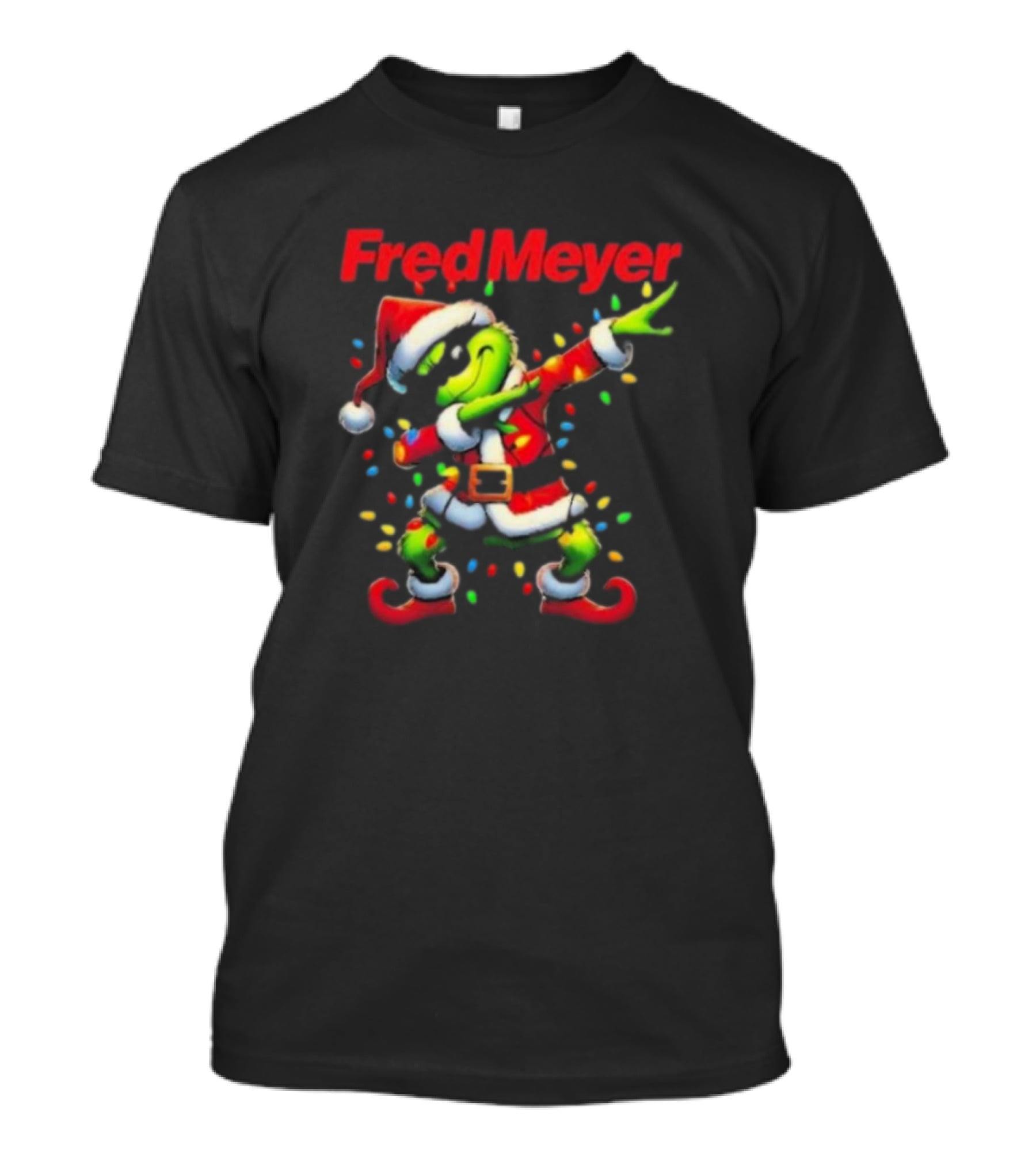 Fred Meyer Santa Grinch Dabbing Merry Christmas T-Shirt