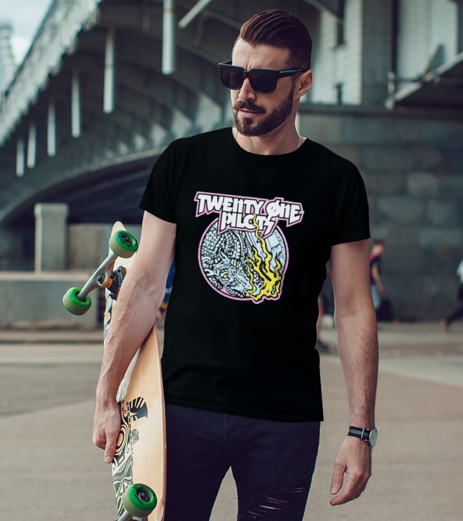 Twenty One Pilots Fire Breathing Dragon Circle T-Shirt