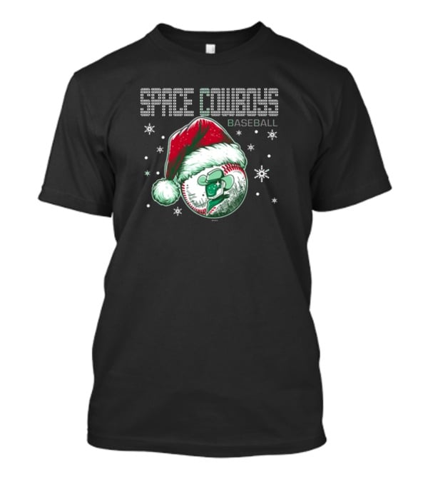 Space Cowboys Baseball Santa Hat Christmas Sweater T-Shirt