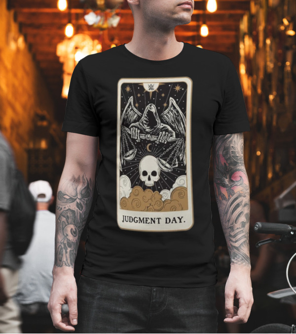Judgment Day WWE Grim Reaper Tarot Card Ripple Junction T-Shirt Judgment Day WWE Grim Reaper Tarot Card Ripple Junction T-Shirt