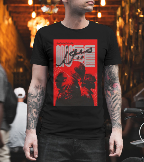 MUSE at Formula 1 Abu Dhabi Grand Prix 2024 Concert Poster Racing Theme Red Black Helmet T-Shirt MUSE at Formula 1 Abu Dhabi Grand Prix 2024 Concert Poster Racing Theme Red Black Helmet T-Shirt