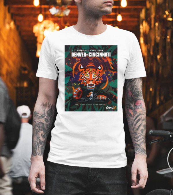 December 28th 2024 Week 17 Denver Vs Cincinnati Tiger Jungle Canvus Premium Cocktails T-Shirt December 28th 2024 Week 17 Denver Vs Cincinnati Tiger Jungle Canvus Premium Cocktails T-Shirt