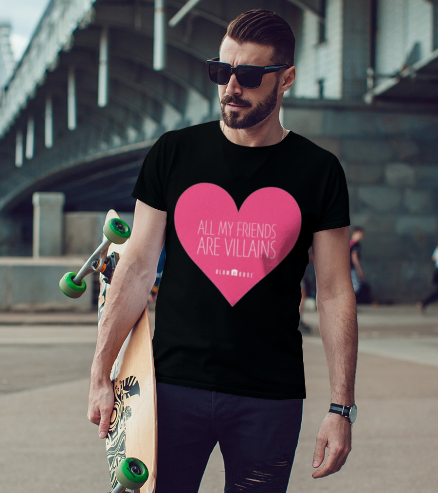 Blumhouse All My Friends Are Villains Valentine’s Heart T-Shirt