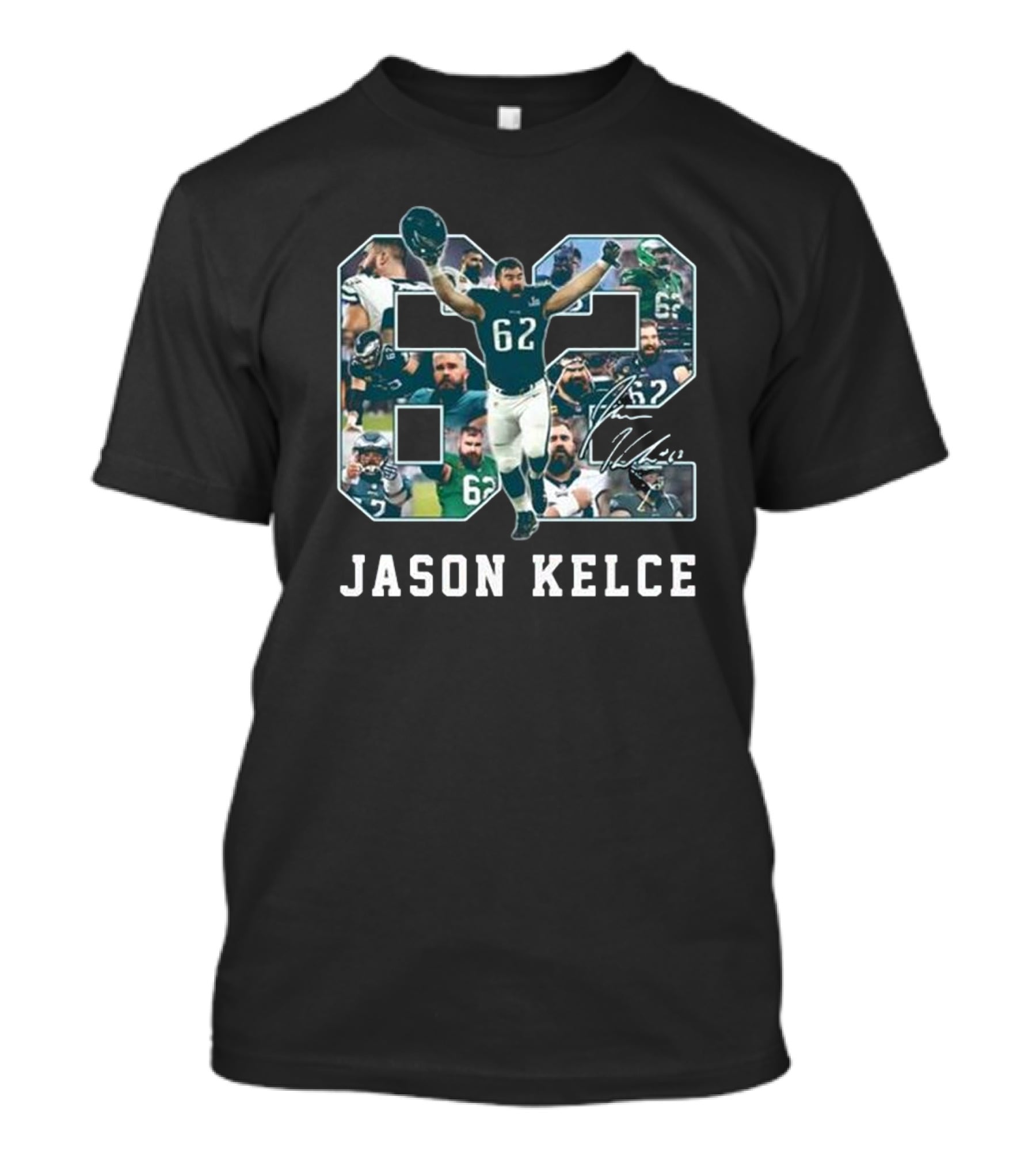 Philadelphia Eagles NFL Jason Kelce 62 7X Pro Bowls Signature 2025 T-Shirt