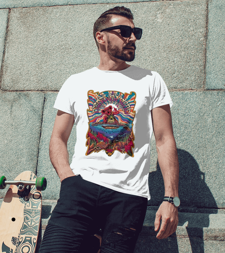 Dead Ahead Festival January 10 2025 Riviera Cancún Mexico Vibrant Turtle And Dancing Bear Psychedelic T-Shirt