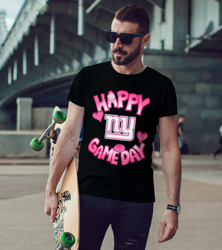 NY Giants Valentines Happy Gameday 2025 T-Shirt