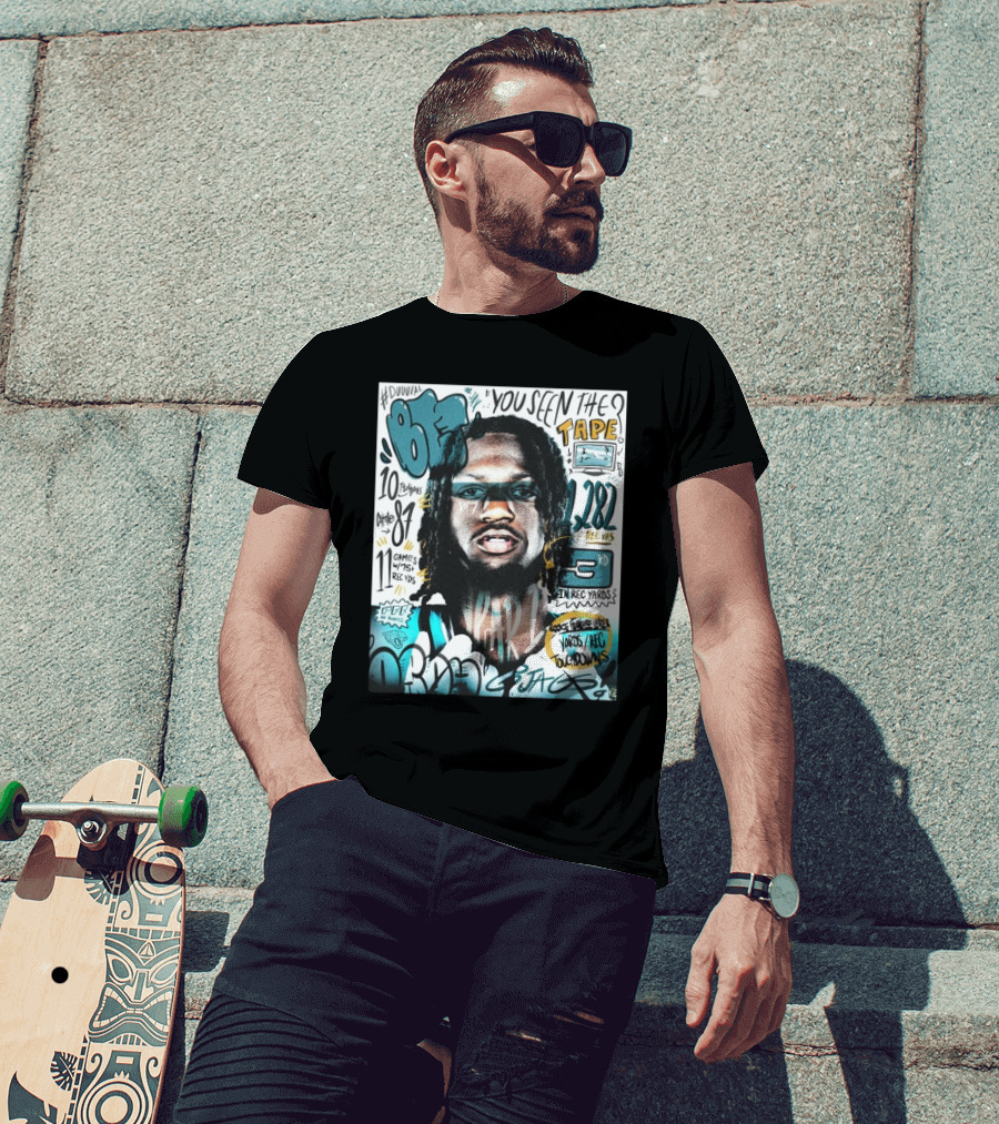 Jacksonville Jaguars Brian Thomas You Seen The Tape 1282 Rec Yds 10 Touchdowns PFF AR-Rookie Words Rec Touchdowns 81 Rec Yds 11 Games Duval T-Shirt