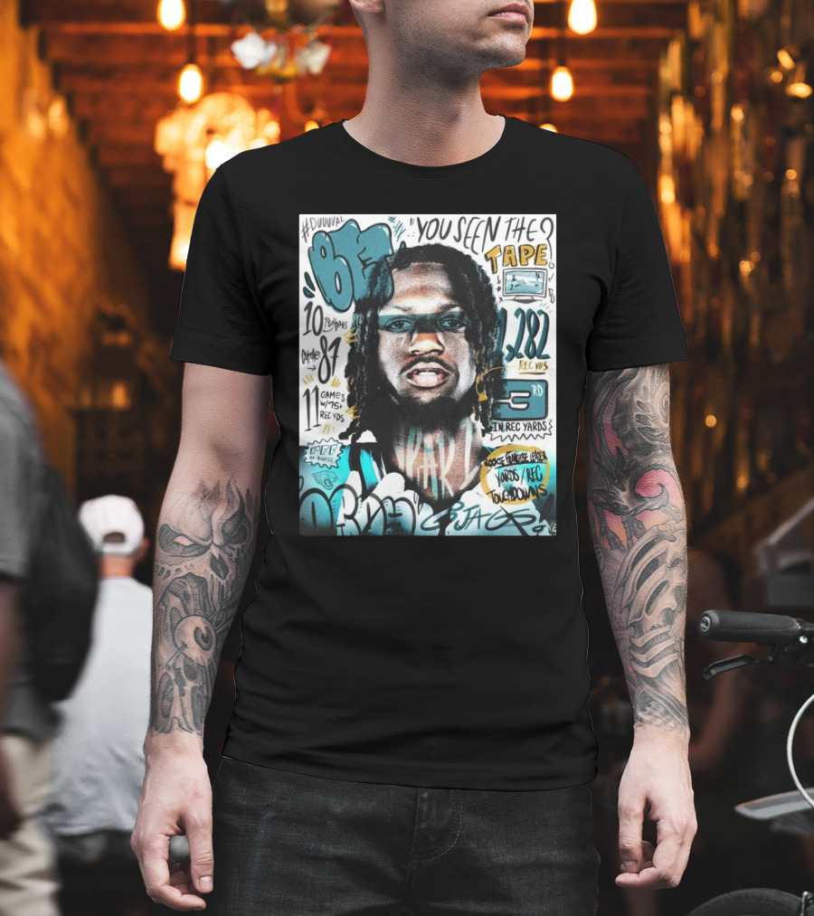 Jacksonville Jaguars Brian Thomas You Seen The Tape 1282 Rec Yds 10 Touchdowns PFF AR-Rookie Words Rec Touchdowns 81 Rec Yds 11 Games Duval T-Shirt