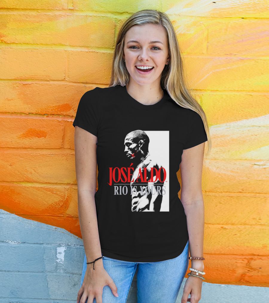 José Aldo Rio Is Yours Retro Black And White Profile T-Shirt