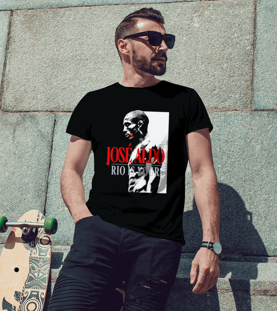 José Aldo Rio Is Yours Retro Black And White Profile T-Shirt
