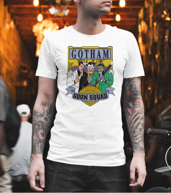 Gotham City Goon Squad Joker Riddler Trios T-Shirt Gotham City Goon Squad Joker Riddler Trios T-Shirt