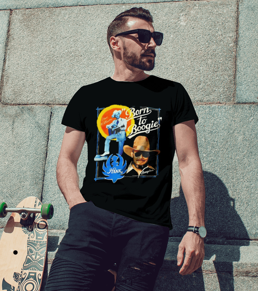 Hank Williams Bocephus Born To Boogie Music Legends T-Shirt