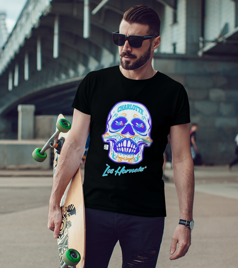 Charlotte Los Hornets Día De Los Muertos 2026 Celebration T-Shirt