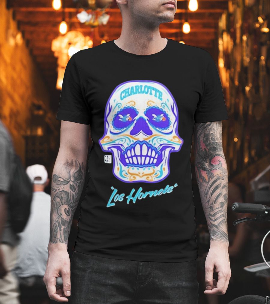 Charlotte Los Hornets Día de los Muertos 2026 Celebration T-Shirt
