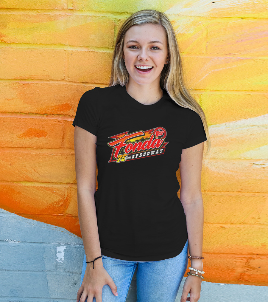 Fonda Speedway 75 Years Fonda Fair Racing Anniversary Celebration T-Shirt