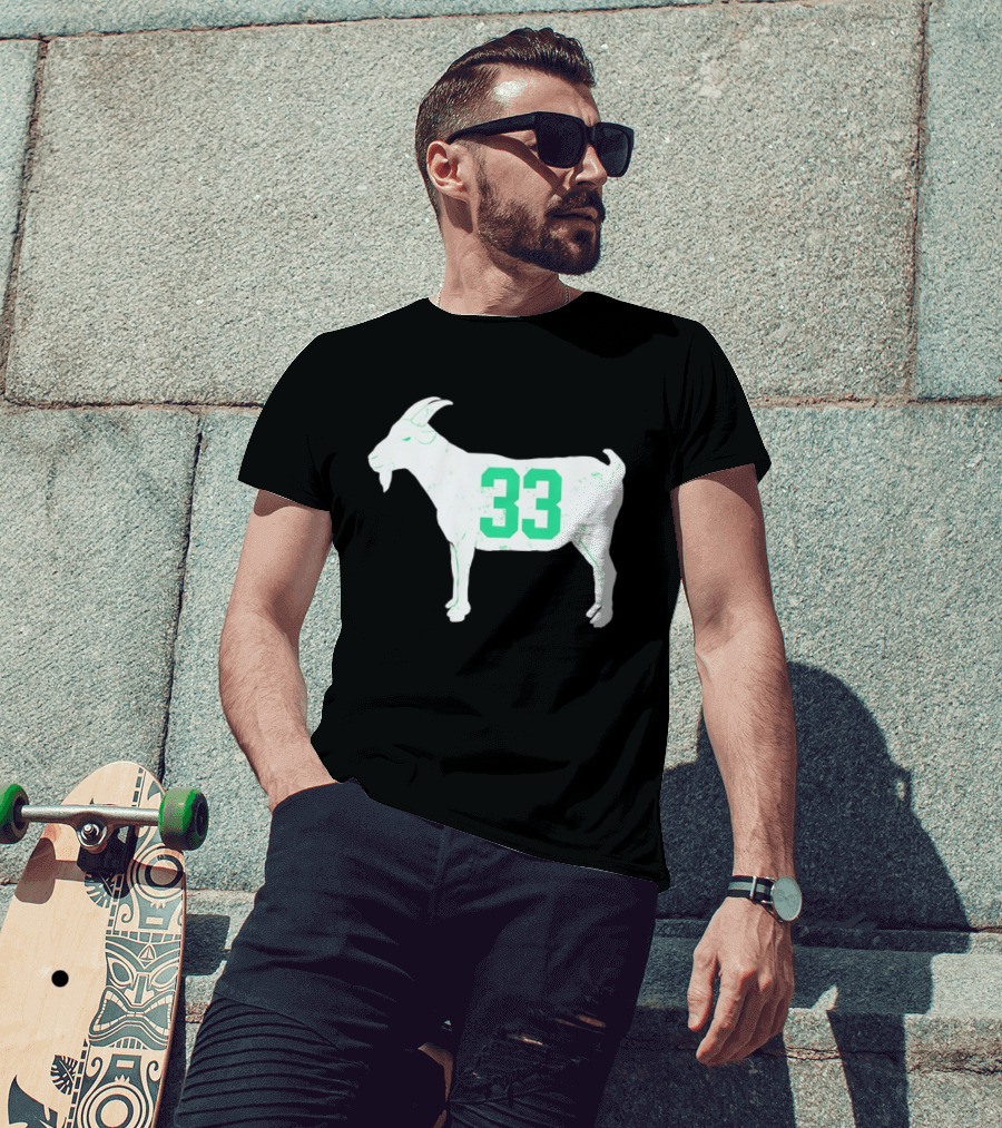 Larry Bird Goat 33 Boston Celtics St Patrick's Day Basketball T-Shirt