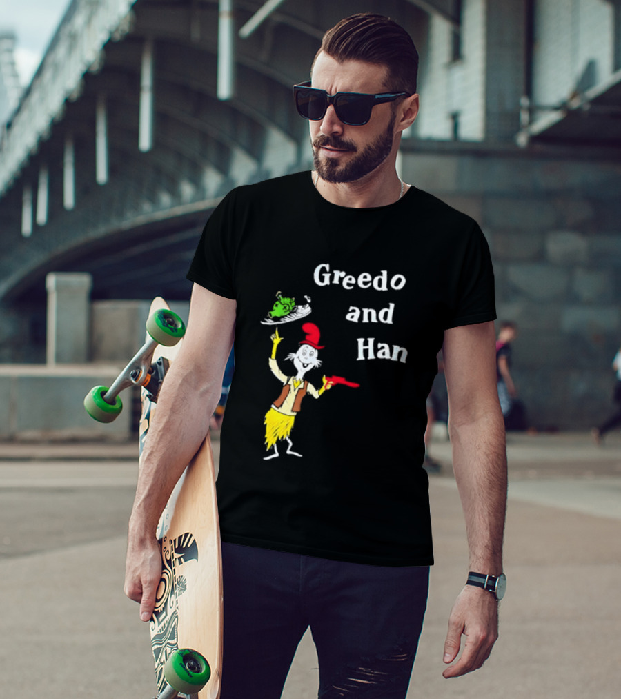 Greedo And Han Dr Seuss Blaster T-Shirt