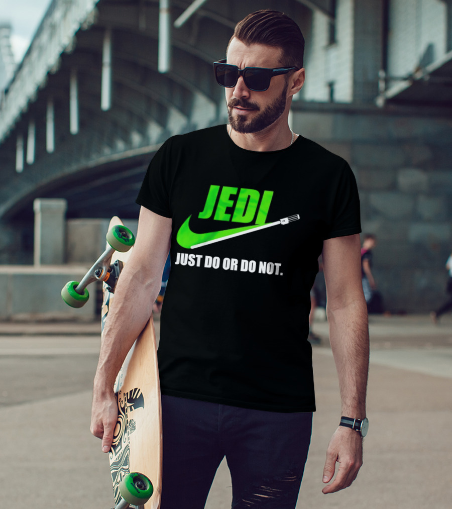 Jedi Just Do Or Do Not Lightsaber Swoosh T-Shirt