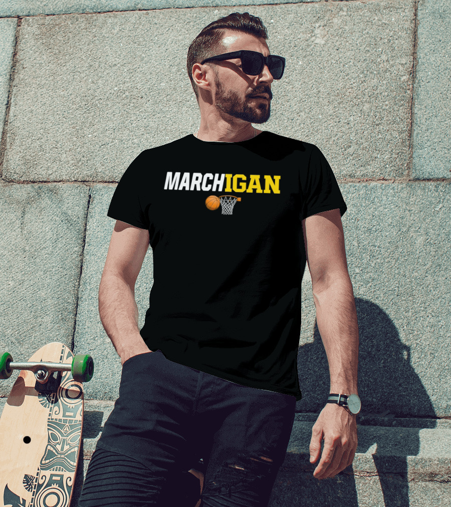 Marchigan Basketball Michigan Wolverines March Madness T-Shirt