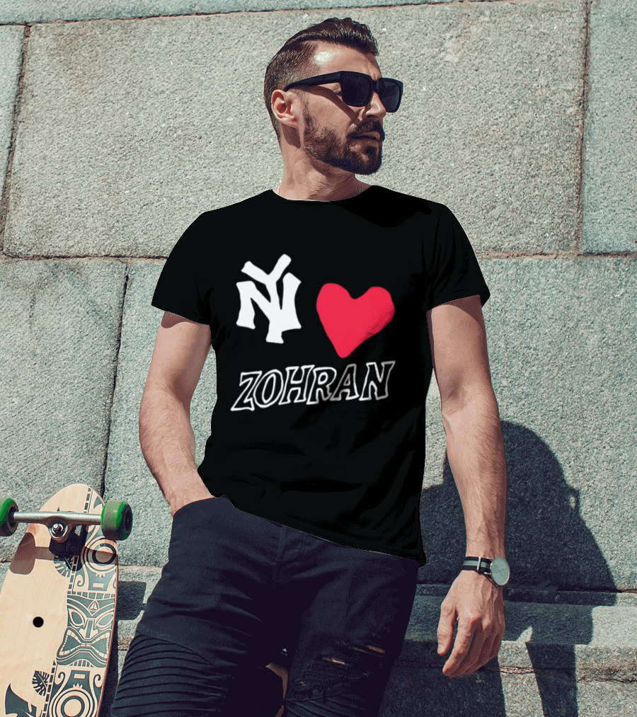 NY Yankees Heart Zohran T-Shirt