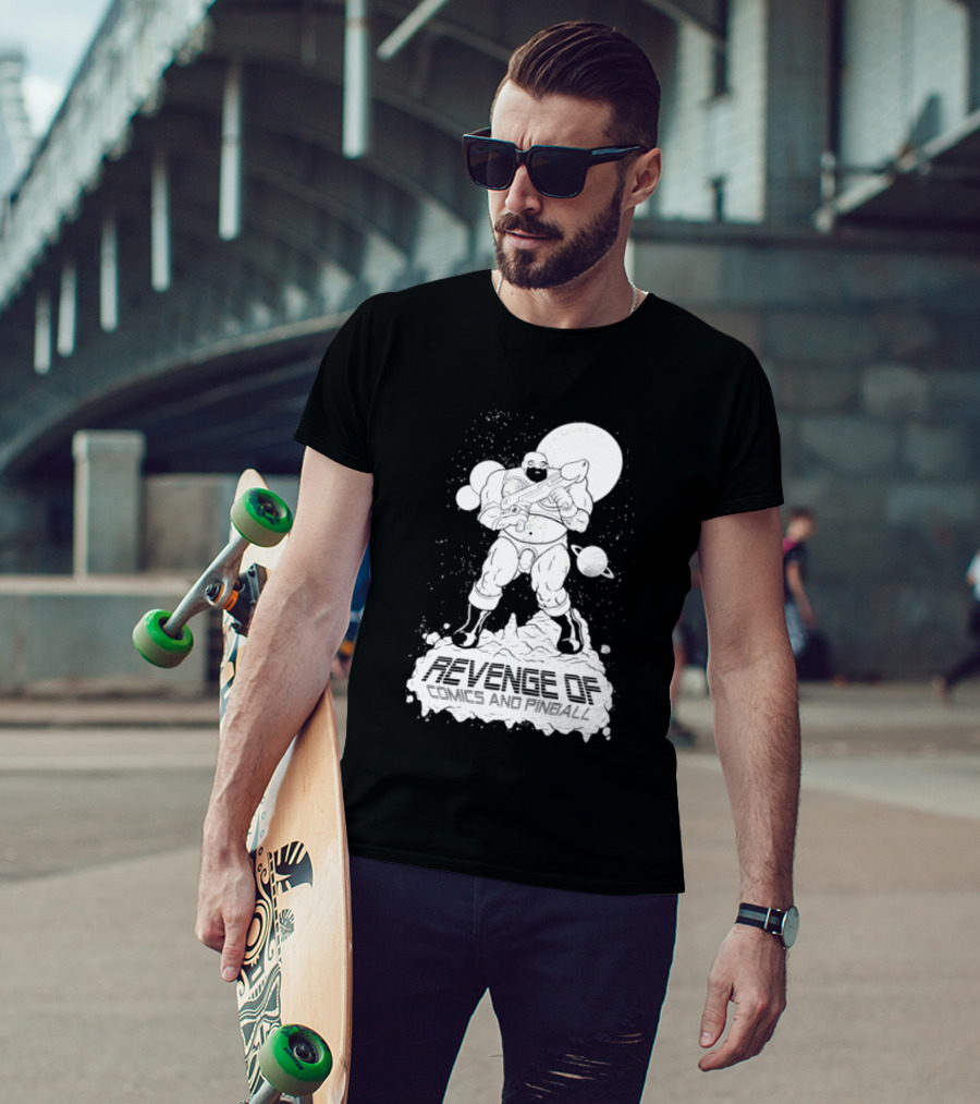 Revenge Of Comics And Pinball Spacesuit Cosmic Warrior Planet Battle T-Shirt