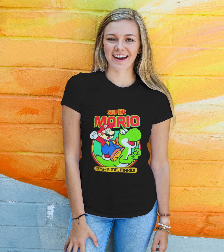 Super Mario Yoshi It's A Me Mario Nostalgic Adventure T-Shirt