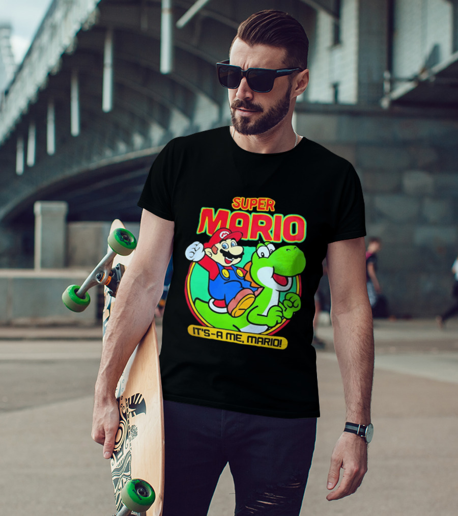 Super Mario Yoshi It's A Me Mario Nostalgic Adventure T-Shirt
