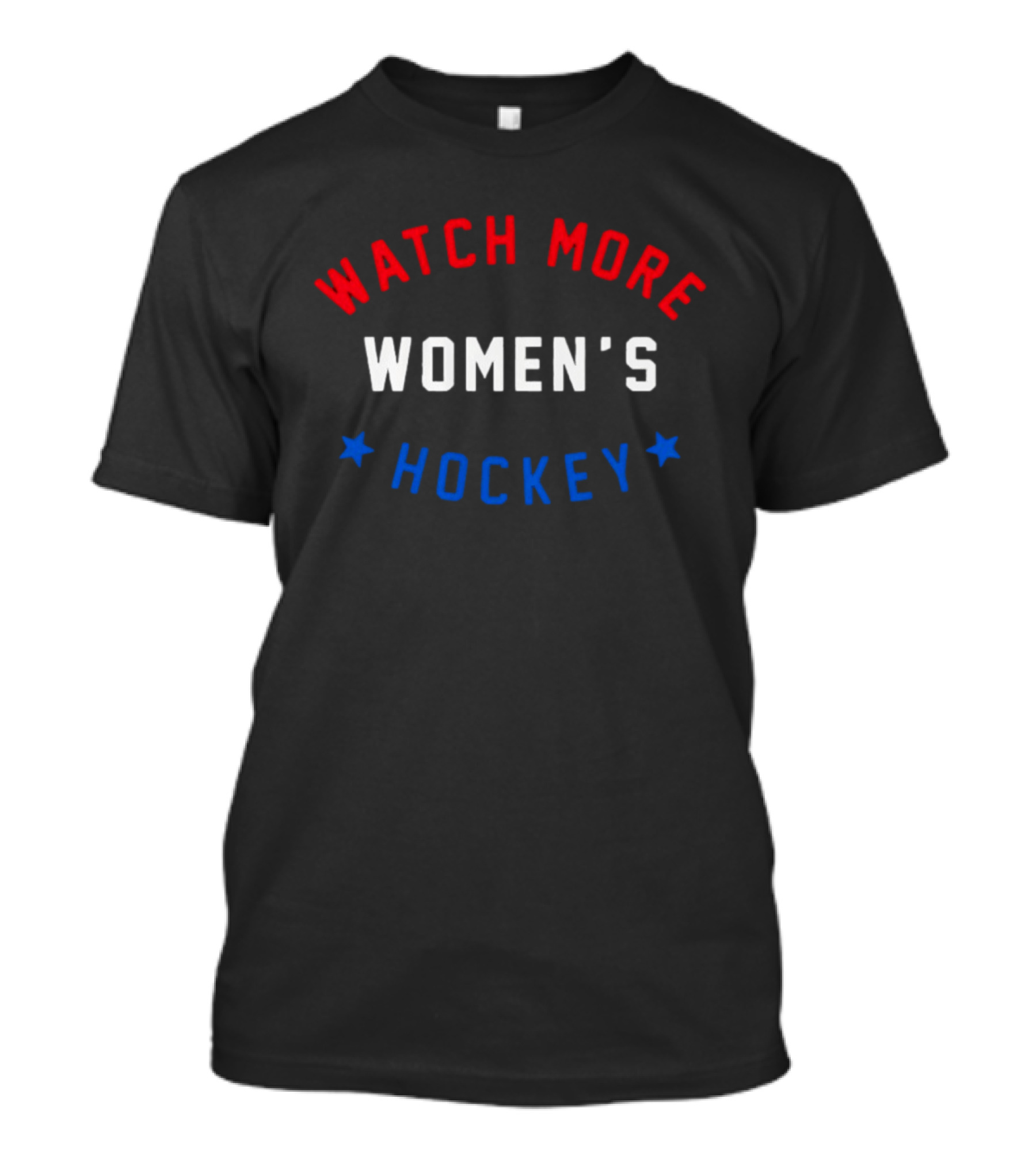More Women's Hockey Bold Patriotic Colors Stars T-Shirt