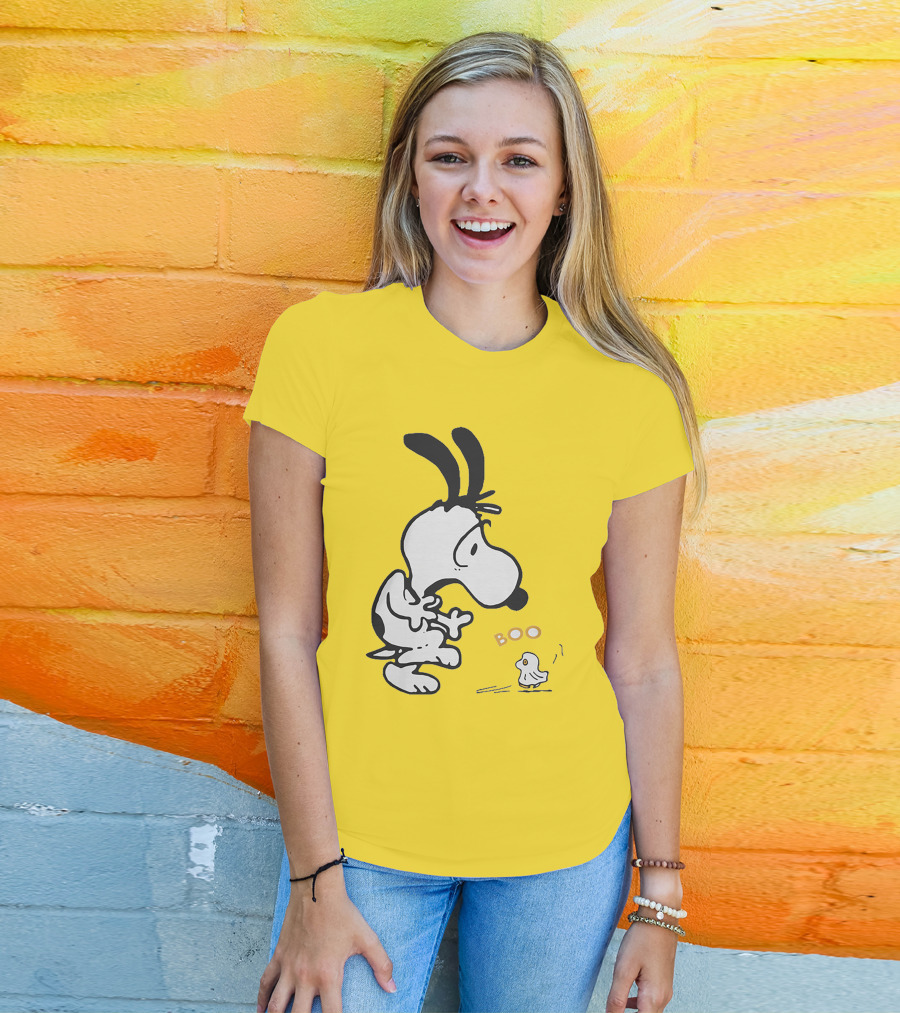 Just A Woman Who Loves Snoopy Boo Halloween T-Shirt