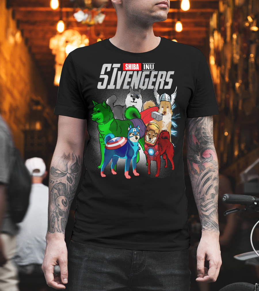 Shiba Inu SIvengers Dog Heroes Avengers T-Shirt