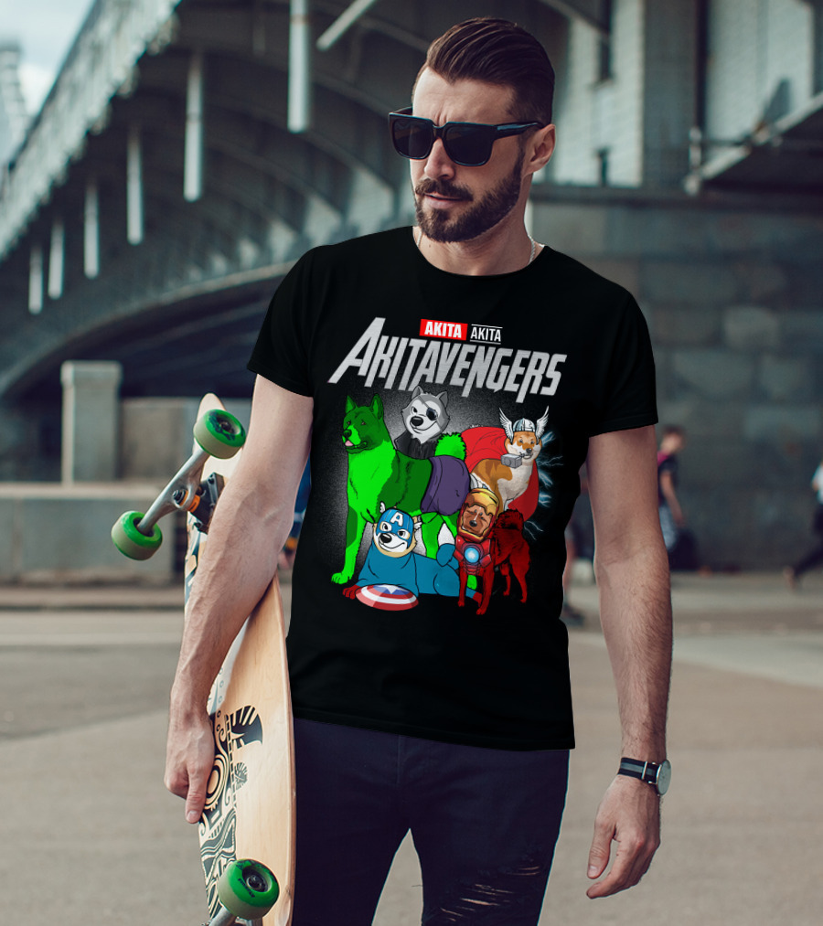 Akita Akitavengers Marvel Dog Heroes T-Shirt