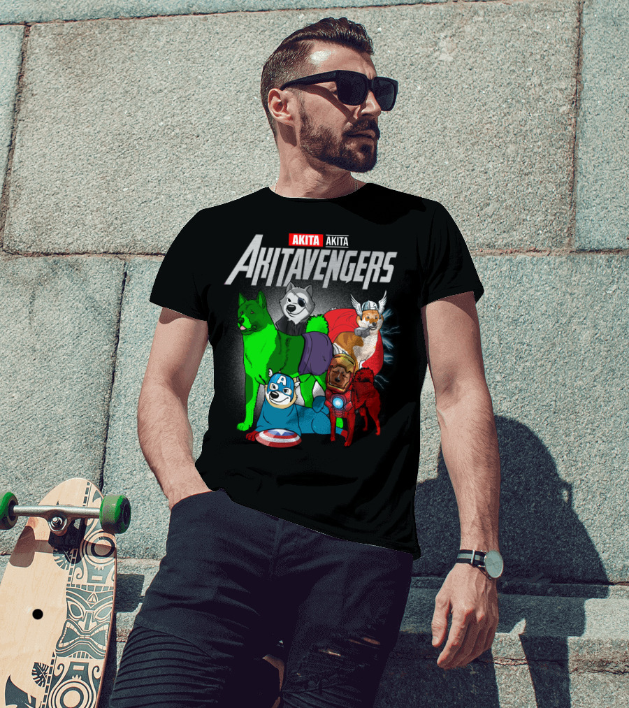 Akita Akitavengers Marvel Dog Heroes T-Shirt