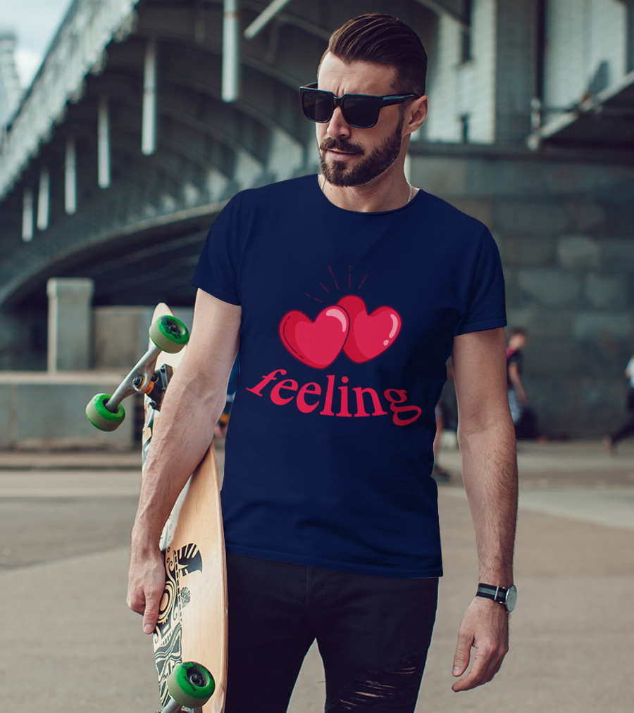 Feeling With Red Hearts Iconic T-Shirt