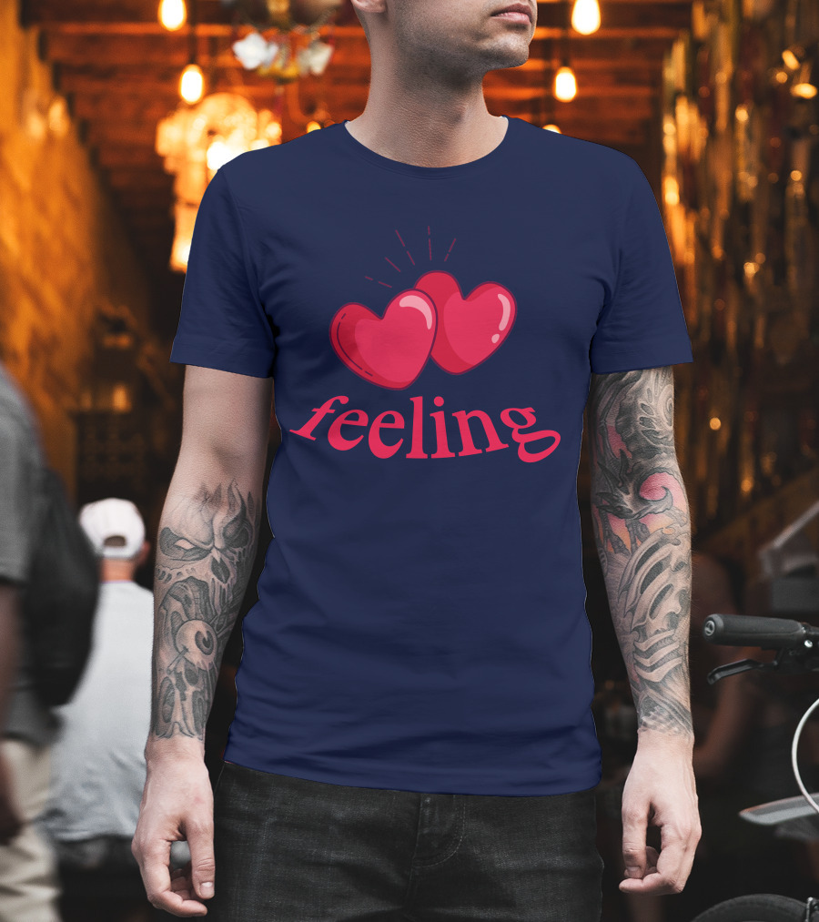 Feeling With Red Hearts Iconic T-Shirt