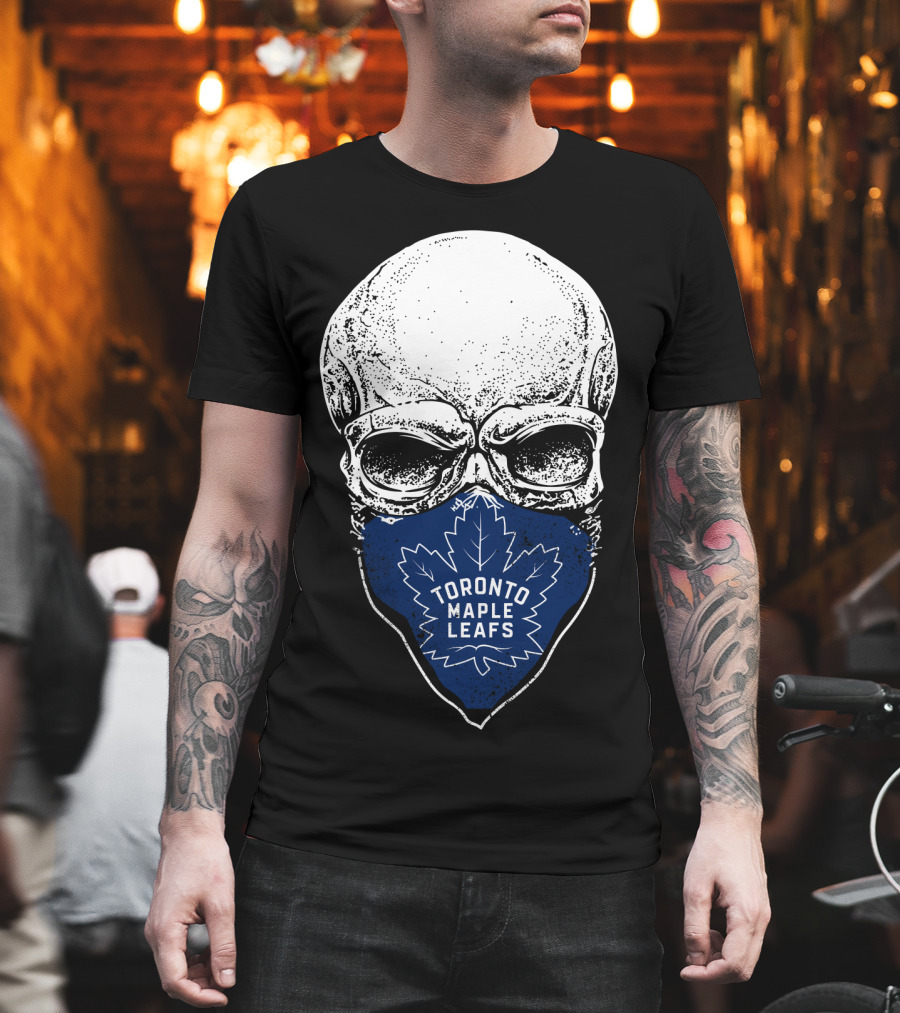 Toronto Maple Leafs Skull Face Mask T-Shirt