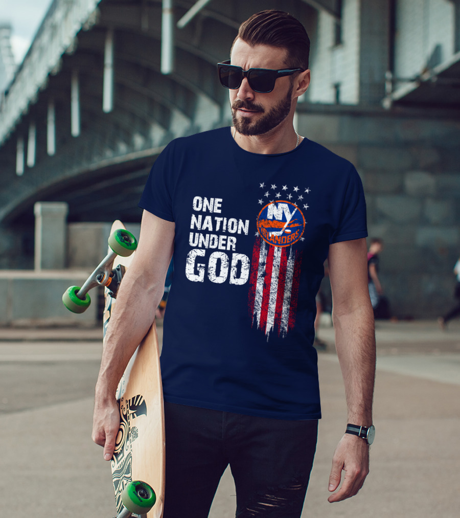 One Nation Under God New York Islanders Stars And Stripes T-Shirt