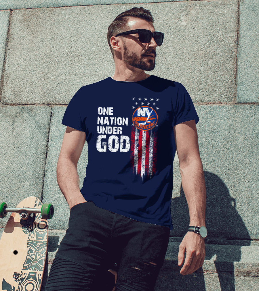 One Nation Under God New York Islanders Stars And Stripes T-Shirt