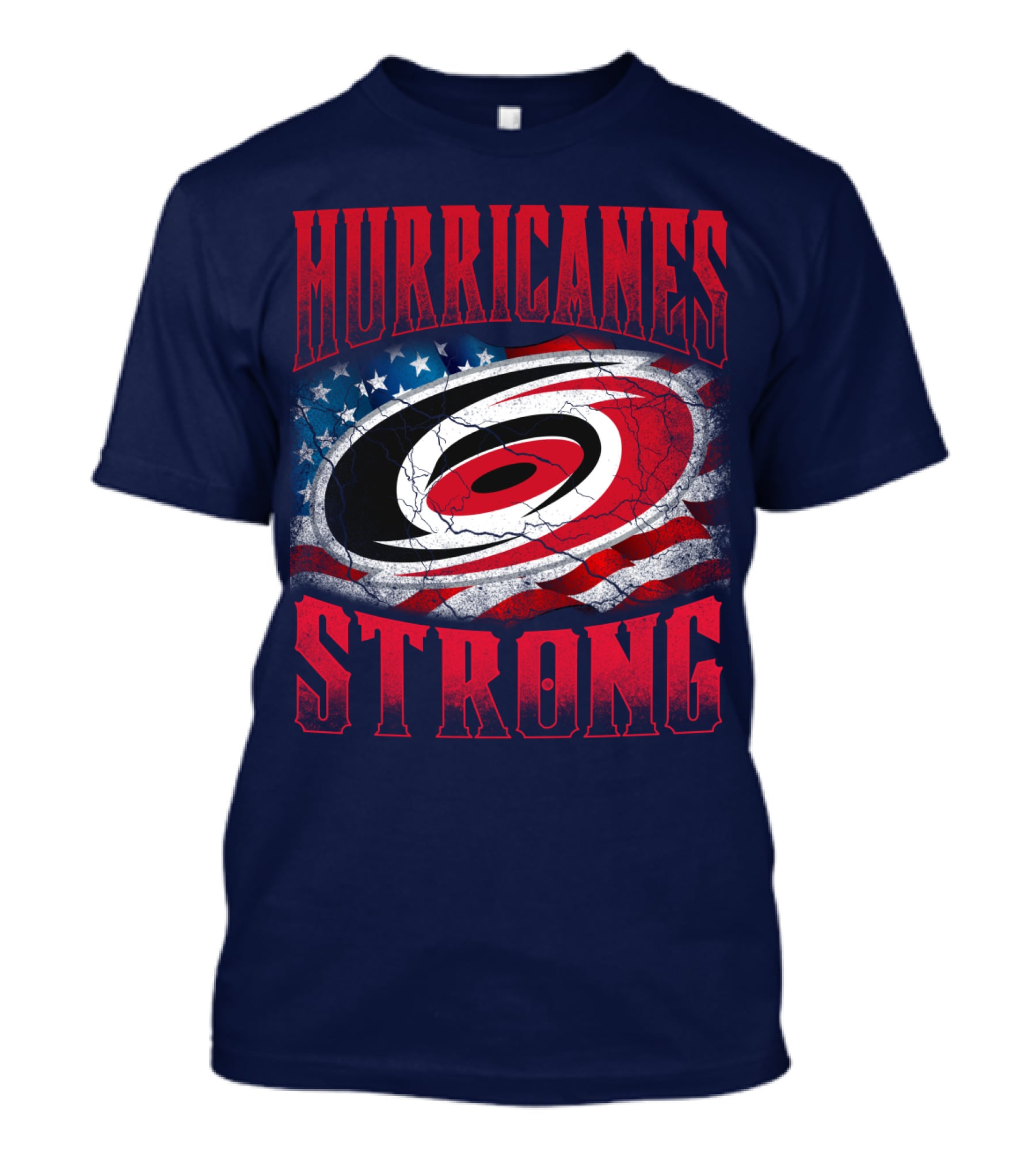 Carolina Hurricanes Strong American Flag T-Shirt