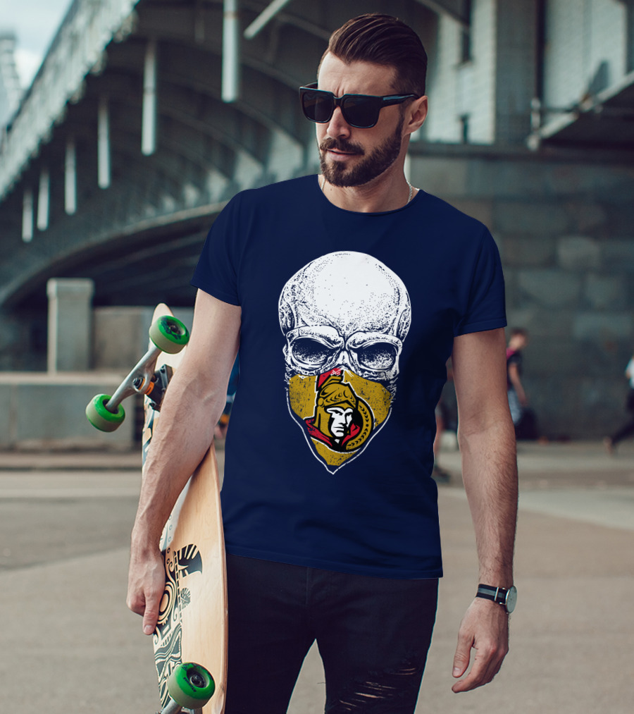 Ottawa Senators Skull Mask T-Shirt