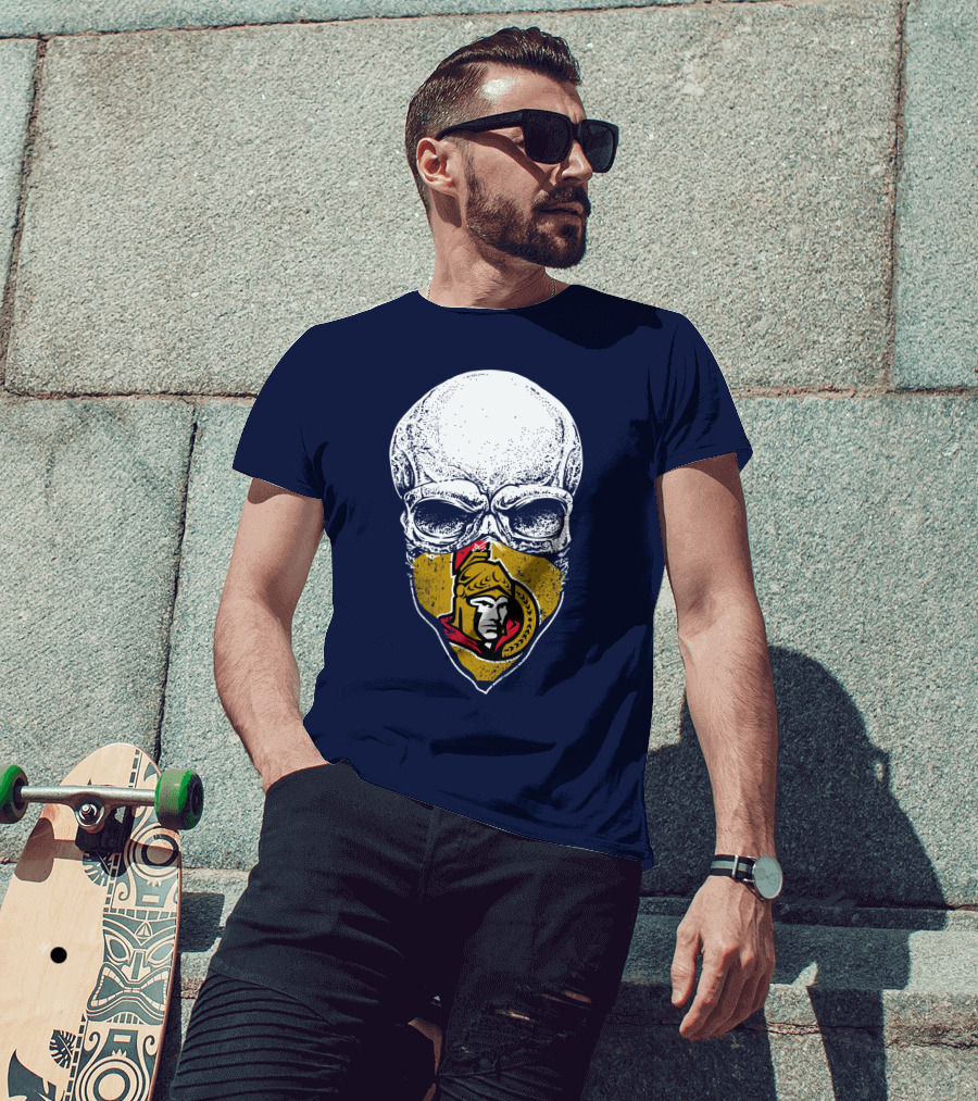 Ottawa Senators Skull Mask T-Shirt