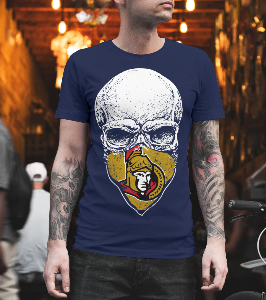 Ottawa Senators Skull Mask T-Shirt